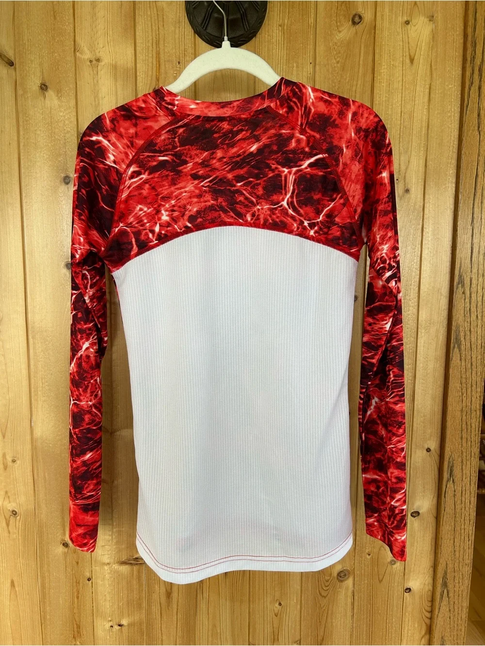 Women's eaG Elite Red Long-Sleeve Performance Fishing Shirt Size Small - Picture 5 of 5